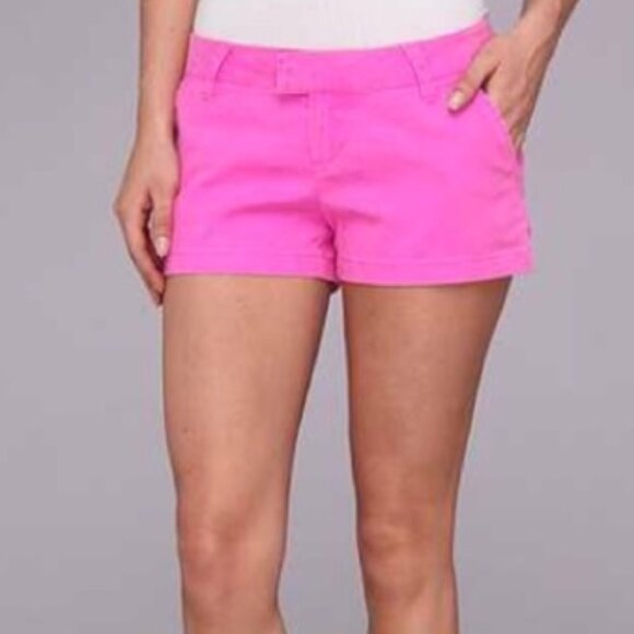 RARE Volcom Junior Frochickie 2.5" Mini Summer Shorts Neon Barbie Pink Size 1 - Picture 2 of 13